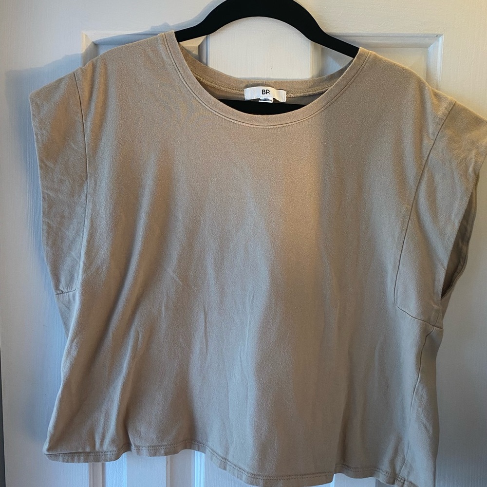 BP Tan Muscle Tee Cap Sleeve Relaxed Fit